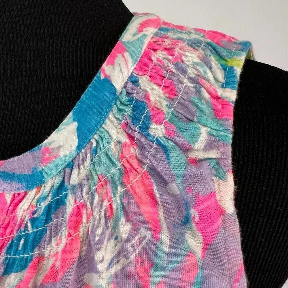Lilly Pulitzer Essie Beach dress Sparkling Sands Size XS Colorful Retro Neon - Picture 5 of 11